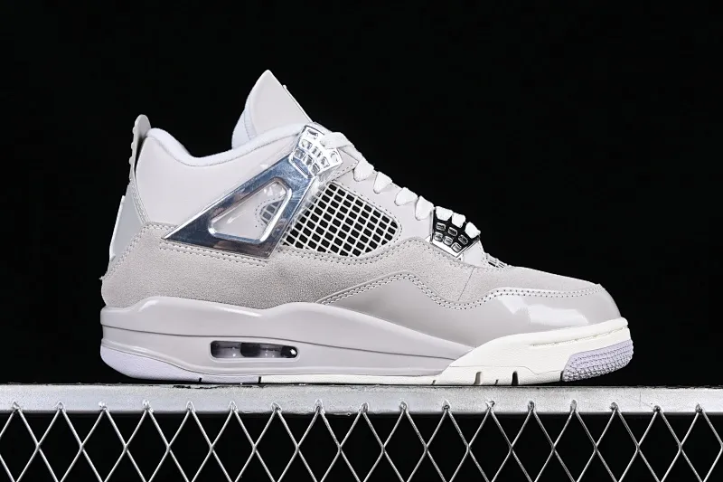 All categories Air Jordan Jordan series basketball shoes Air Jordan 4 OG version Air Jordan 4 Retro "Frozen Moments" AJ4 Joe 4 electroplated silver AQ9129-001